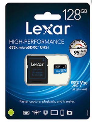 Lexar Prof 128 GB 633X MicroSDHC
